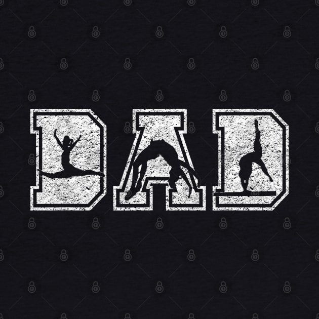 Mens Gymnastics Dad Funny Fathers Day Distressed by Jsimo Designs